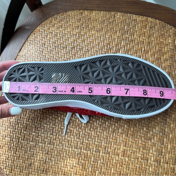 Red Glitter Sneakers - Size 6 - Picture 10 of 11
